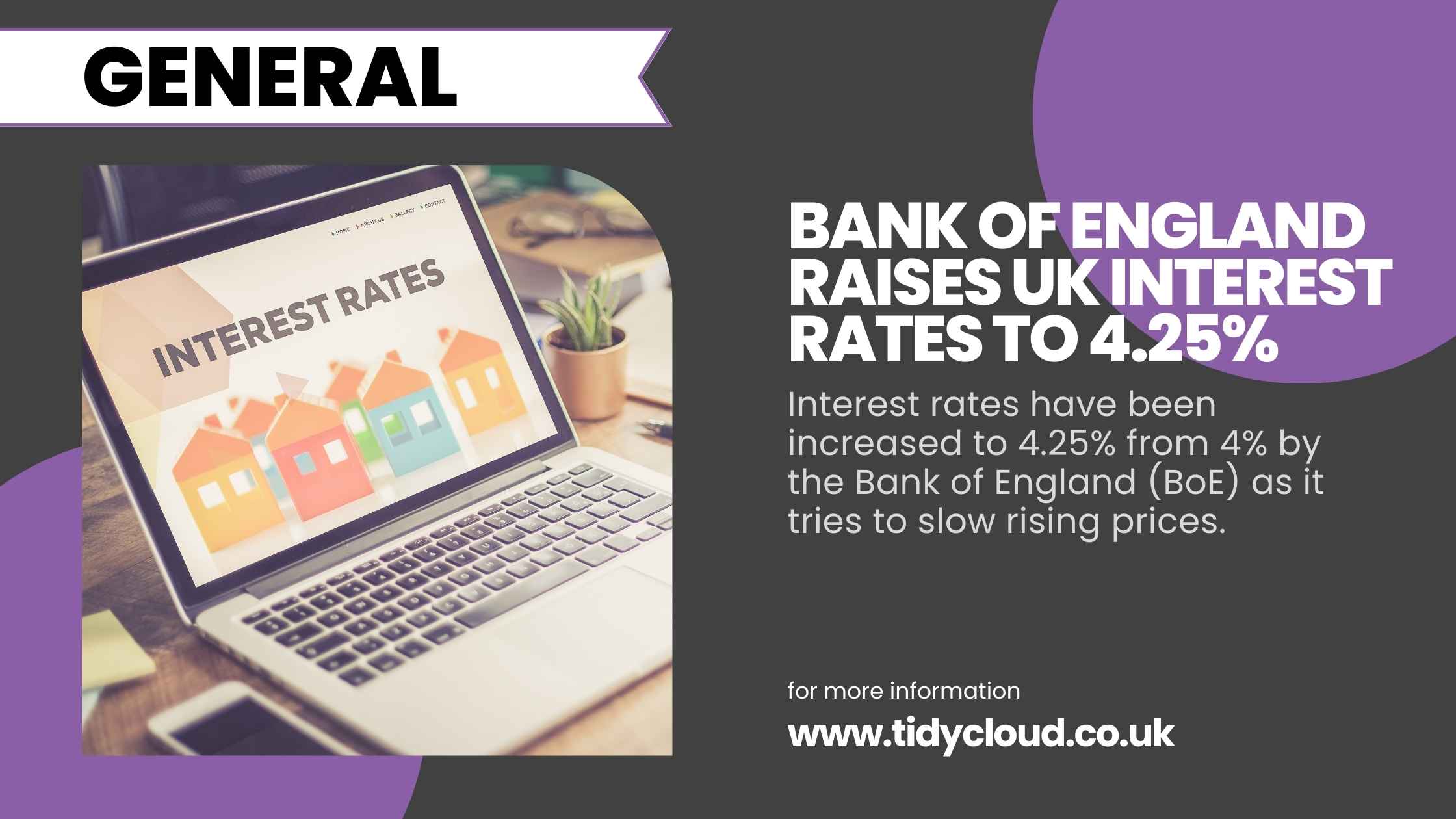 TidyCloud Bank Of England Raises UK Interest Rates To 4 25