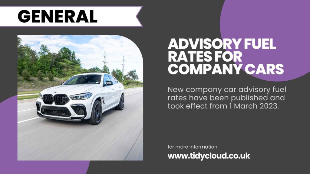 Company car advisory rates March 2023