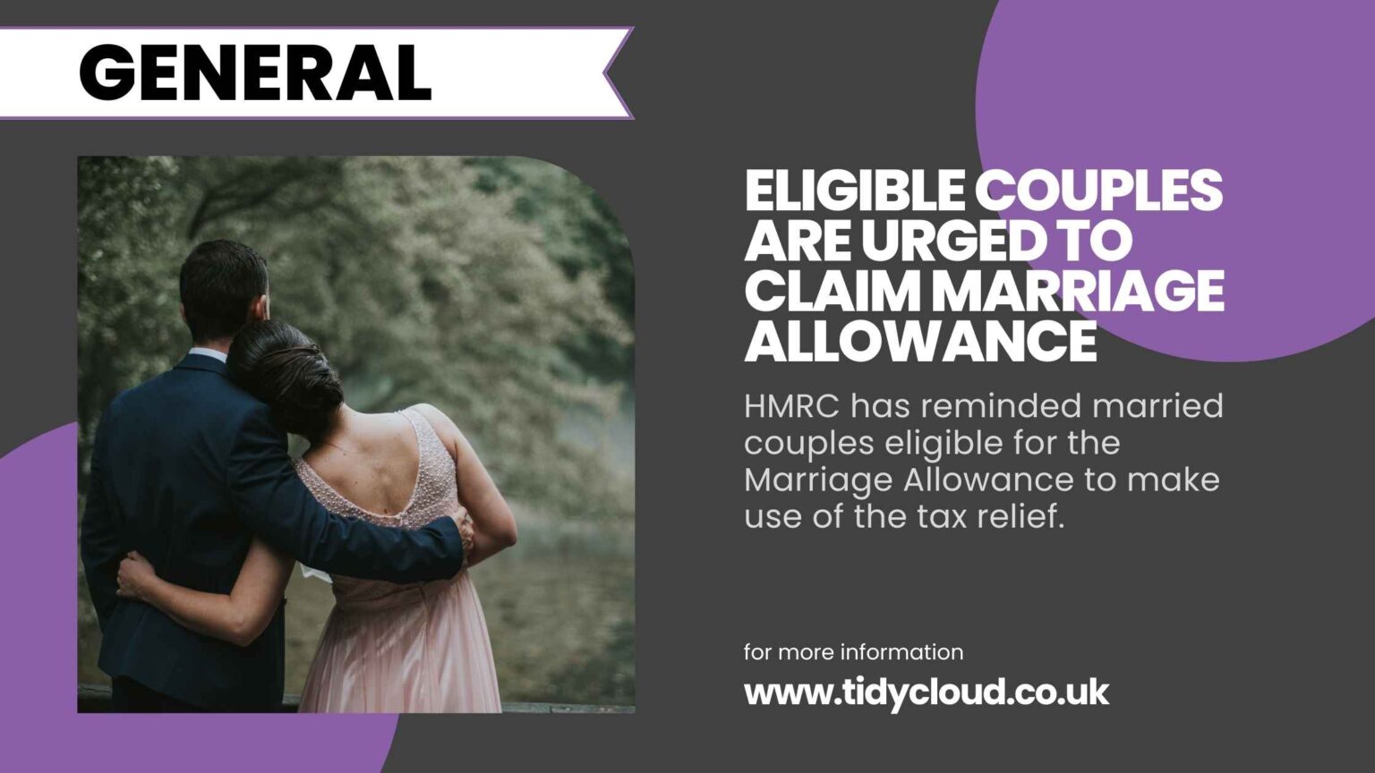 Tidycloud Hmrc Urges Eligible Couples To Claim Marriage Allowance 1950